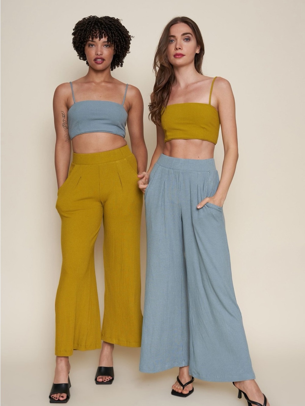 Whimsy + Row Lennon Top, Dusty Blue